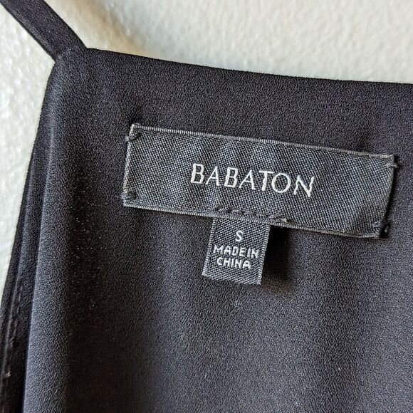 Aritzia Babaton Black Mini Dress - 90s Sweetheart Neck Racerback Women's Sz S - Picture 5 of 9